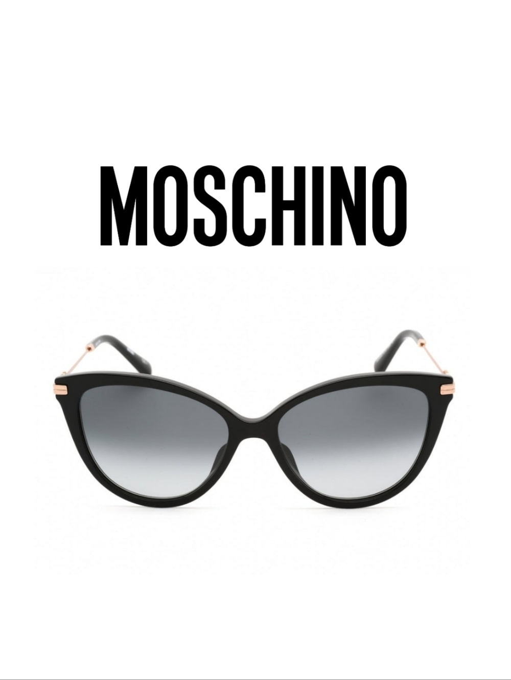 MOSCHINO- MOS069/S SUNGLASSES BLACK / GREY WOMEN'S